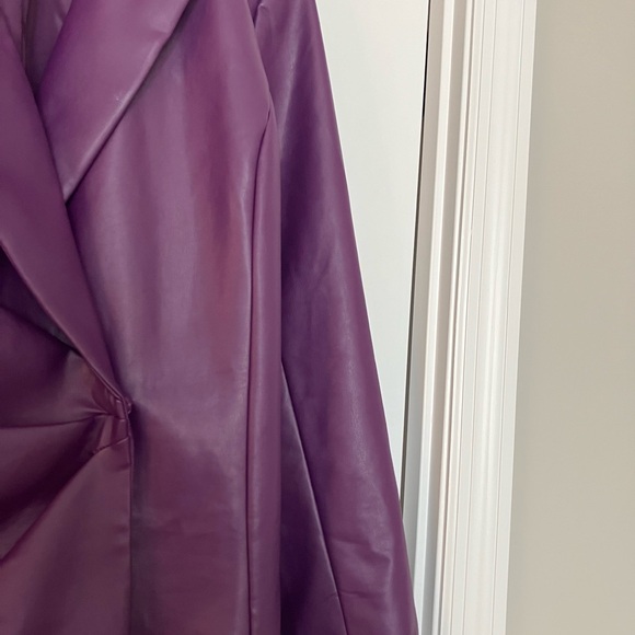 Eloquii Faux Leather Asym Blazer - Picture 10 of 16